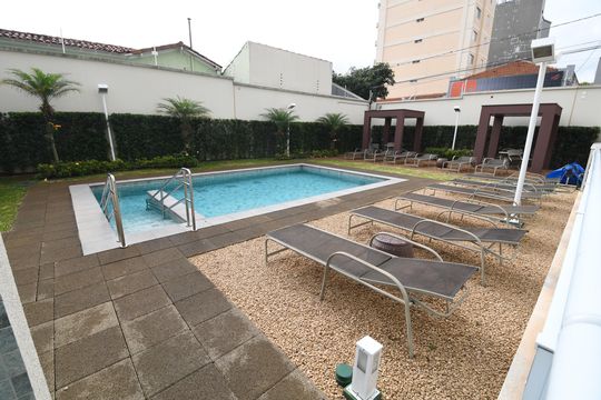 Área comum - Piscina de kitnet/studio à venda com 1 quarto, 46m² em Centro, Campinas