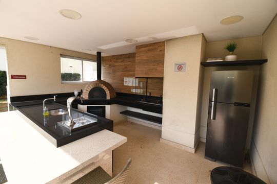 Área comum - Churrasqueira de kitnet/studio à venda com 1 quarto, 46m² em Centro, Campinas