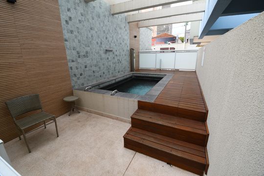 Área comum - Piscina de kitnet/studio à venda com 1 quarto, 46m² em Centro, Campinas