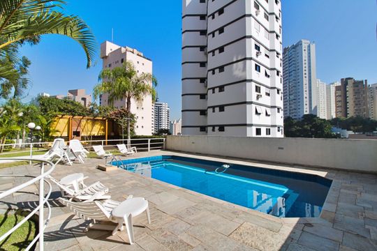 Área comum - Piscina de apartamento à venda com 1 quarto, 67m² em Vila Andrade, São Paulo
