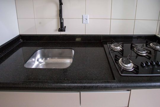 Cozinha de apartamento à venda com 2 quartos, 50m² em Vila Rica, São Bernardo do Campo