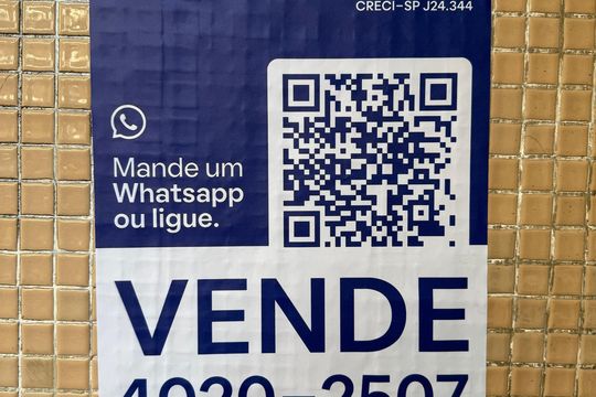 Placa de apartamento à venda com 1 quarto, 41m² em Santa Cecilia, São Paulo