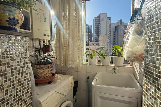 Área de serviço de apartamento à venda com 1 quarto, 41m² em Santa Cecilia, São Paulo