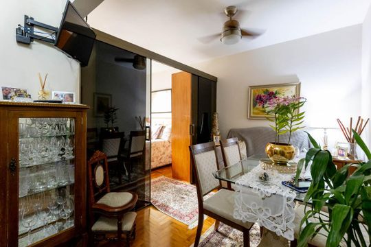 Sala de apartamento à venda com 1 quarto, 41m² em Santa Cecilia, São Paulo