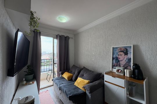 Sala de apartamento à venda com 2 quartos, 55m² em Vila Príncipe de Gales, Santo André