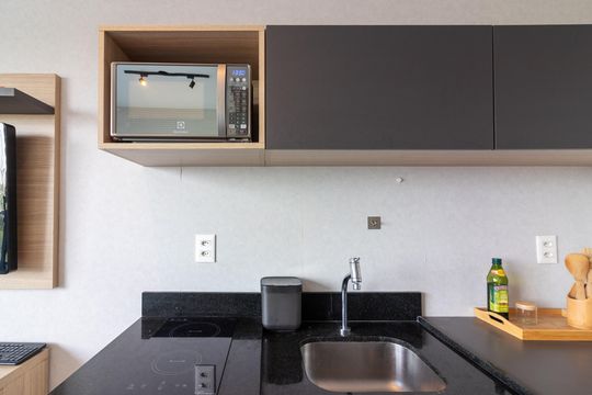 Cozinha de kitnet/studio à venda com 1 quarto, 27m² em Vila Olímpia, São Paulo