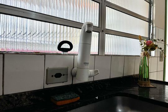 Cozinha de casa para alugar com 1 quarto, 45m² em Americanópolis, São Paulo