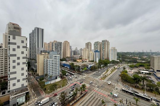 Vista de kitnet/studio para alugar com 1 quarto, 25m² em Jardim das Acacias, São Paulo