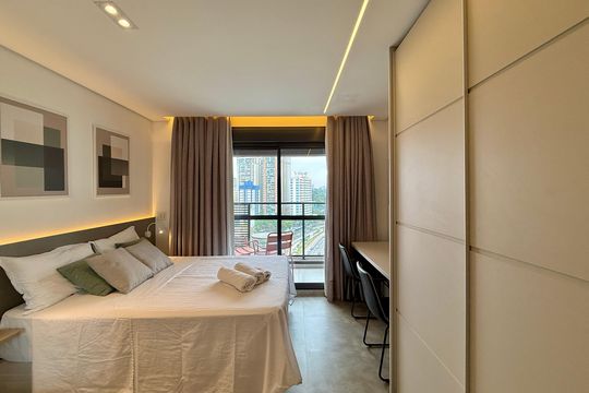 Studio de kitnet/studio para alugar com 1 quarto, 25m² em Jardim das Acacias, São Paulo