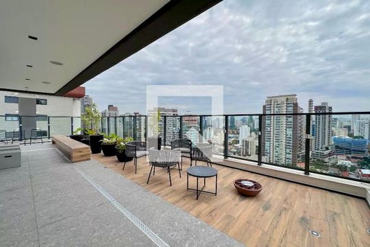 Terraço de kitnet/studio para alugar com 1 quarto, 25m² em Jardim das Acacias, São Paulo