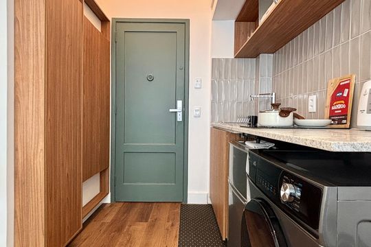 Cozinha de apartamento à venda com 1 quarto, 18m² em Copacabana, Rio de Janeiro