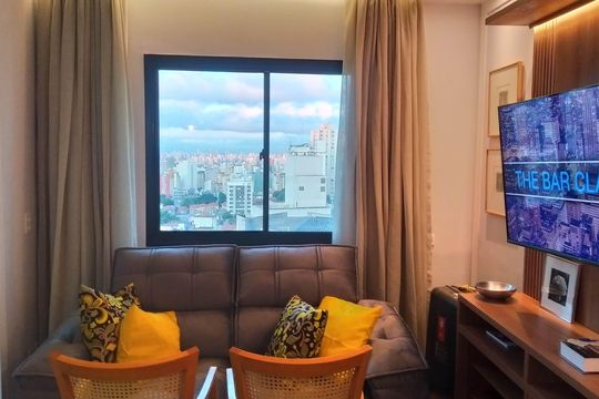 Sala de apartamento à venda com 1 quarto, 31m² em Bela Vista, São Paulo