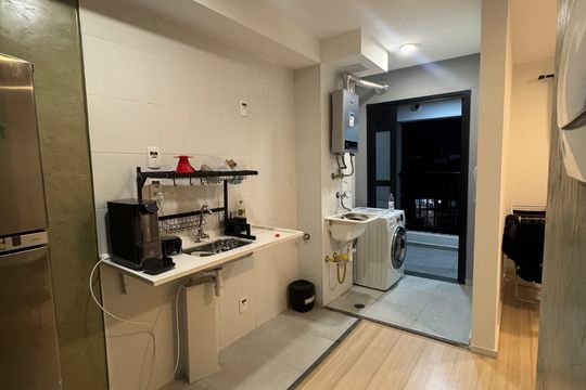 Cozinha e Área de Serviço de apartamento para alugar com 2 quartos, 42m² em Vila Marina, São Paulo