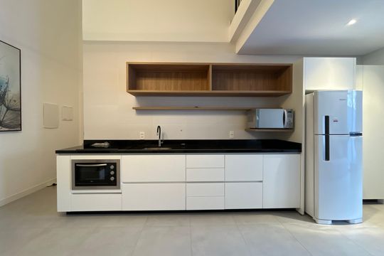 Cozinha  de apartamento para alugar com 1 quarto, 63m² em Centro, Florianópolis