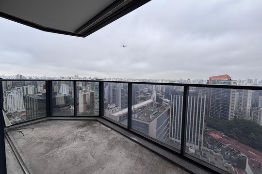 Varanda Studio de apartamento à venda com 1 quarto, 61m² em Vila Olímpia, São Paulo