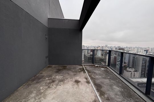 Varanda Studio de apartamento à venda com 1 quarto, 61m² em Vila Olímpia, São Paulo
