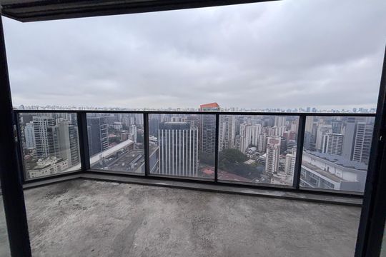 Varanda Studio de apartamento à venda com 1 quarto, 61m² em Vila Olímpia, São Paulo