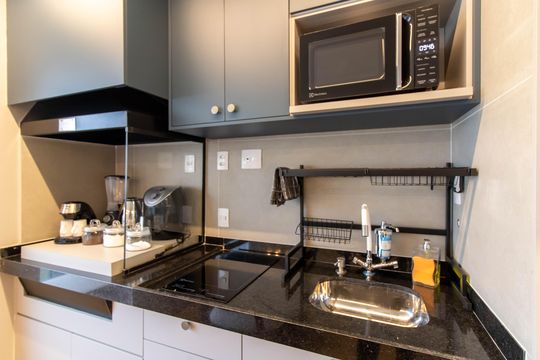 Varanda Integrada de kitnet/studio para alugar com 1 quarto, 39m² em Vila Camargos, Guarulhos