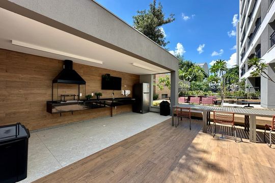 Área Comum - Churrasqueira de kitnet/studio para alugar com 1 quarto, 39m² em Vila Camargos, Guarulhos