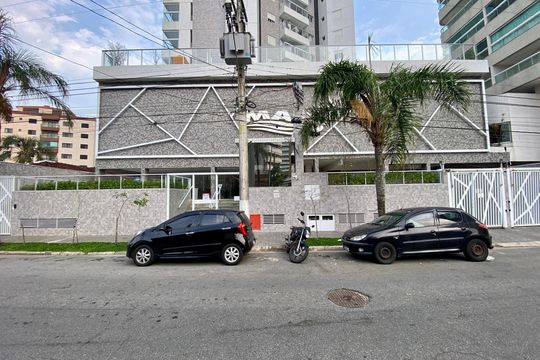 Fachada de apartamento para alugar com 1 quarto, 54m² em Vila Caiçara, Praia Grande