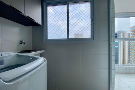 Área de Serviço de apartamento para alugar com 1 quarto, 54m² em Vila Caiçara, Praia Grande