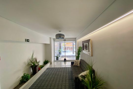 Área comum de apartamento para alugar com 1 quarto, 54m² em Vila Caiçara, Praia Grande