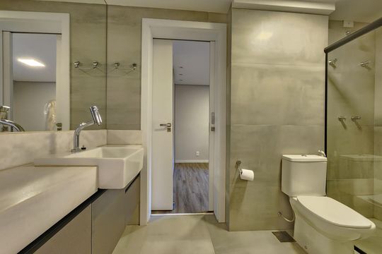 Banheiro semi Suíte de apartamento à venda com 3 quartos, 151m² em São Pedro, Belo Horizonte