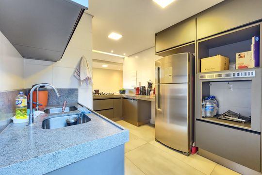 Cozinha de apartamento à venda com 3 quartos, 151m² em São Pedro, Belo Horizonte