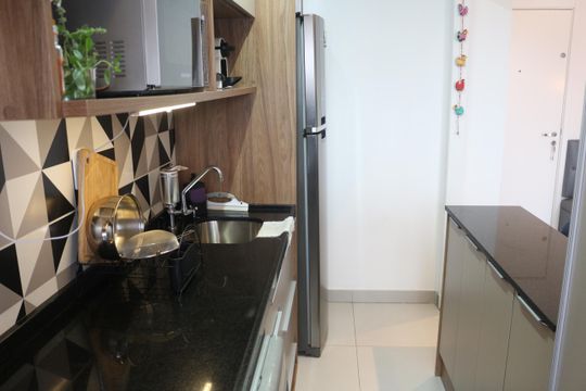 Cozinha de apartamento à venda com 2 quartos, 58m² em Cerâmica, São Caetano do Sul