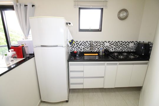 Cozinha de apartamento para alugar com 1 quarto, 52m² em Jardim Aparecida, São José dos Campos