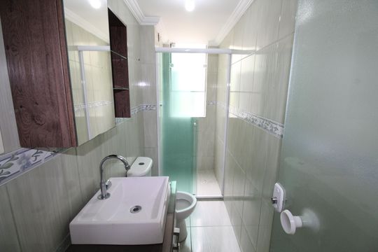 Banheiro de apartamento para alugar com 2 quartos, 50m² em Bosque dos Eucaliptos, São José dos Campos
