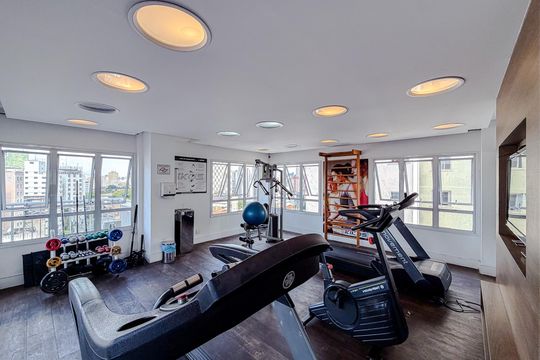 Área comum - Academia de kitnet/studio para alugar com 1 quarto, 43m² em Aclimação, São Paulo