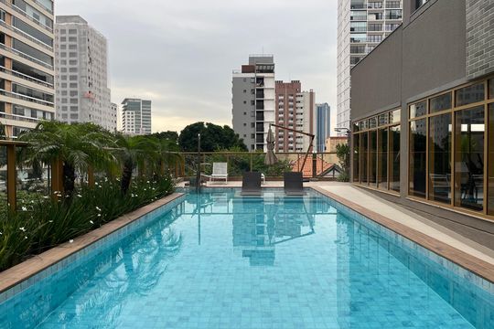 Área comum - Piscina de kitnet/studio para alugar com 1 quarto, 40m² em Barra Funda, São Paulo