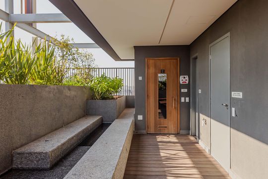 Área comum de kitnet/studio para alugar com 1 quarto, 20m² em Cerqueira César, São Paulo