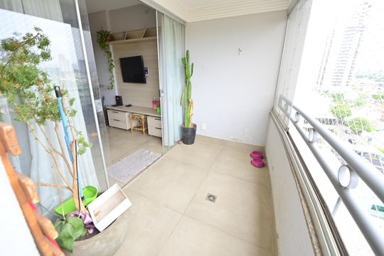 Varanda da Sala de apartamento para alugar com 3 quartos, 81m² em Jardim Goiás, Goiânia