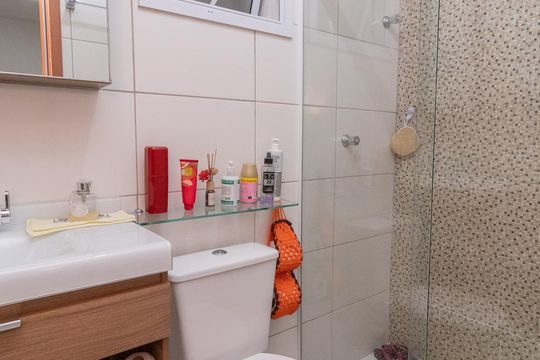 Banheiro de apartamento à venda com 2 quartos, 50m² em Vila Santa Teresa, São Paulo