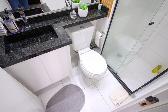 Banheiro de apartamento à venda com 2 quartos, 32m² em Jardim Planalto, São Paulo
