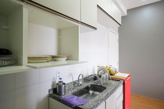 Cozinha de kitnet/studio à venda com 1 quarto, 44m² em Centro, São Bernardo do Campo