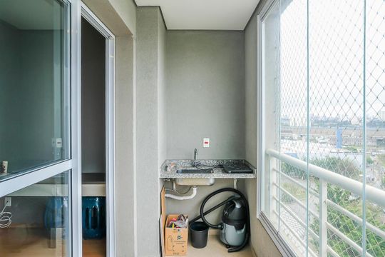 Varanda de kitnet/studio à venda com 1 quarto, 44m² em Centro, São Bernardo do Campo