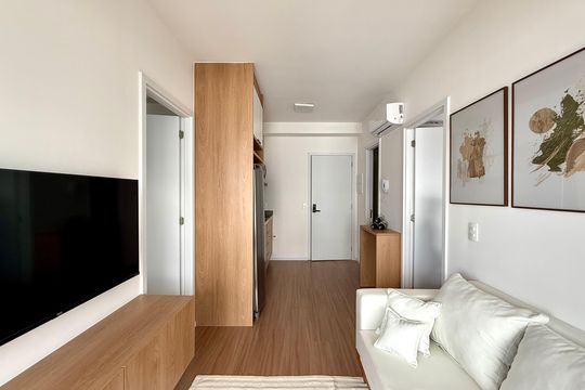 Sala de apartamento para alugar com 2 quartos, 41m² em Santo Amaro, São Paulo