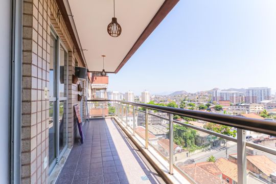 Varanda da Sala de apartamento à venda com 3 quartos, 96m² em Todos Os Santos, Rio de Janeiro