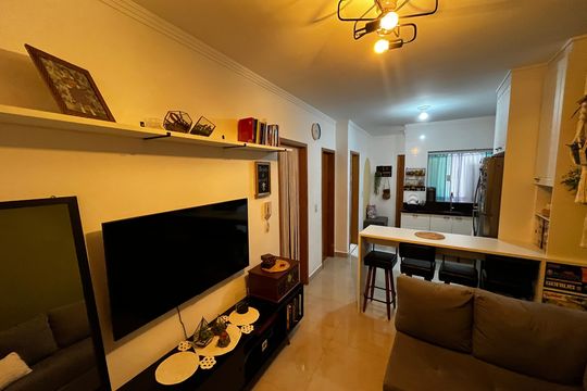 Sala/Cozinha de apartamento à venda com 2 quartos, 45m² em Jardim São Paulo, São Paulo