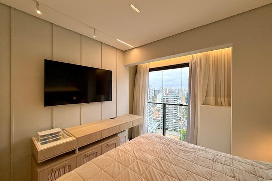 Quarto de apartamento para alugar com 1 quarto, 31m² em Jardim das Acacias, São Paulo