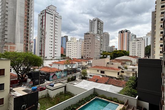 Vista da Varanda de apartamento para alugar com 1 quarto, 25m² em Vila Olímpia, São Paulo