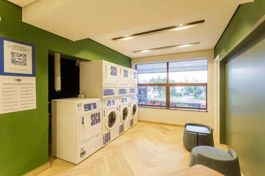 Área comum - Lavanderia de apartamento para alugar com 1 quarto, 25m² em Vila Olímpia, São Paulo