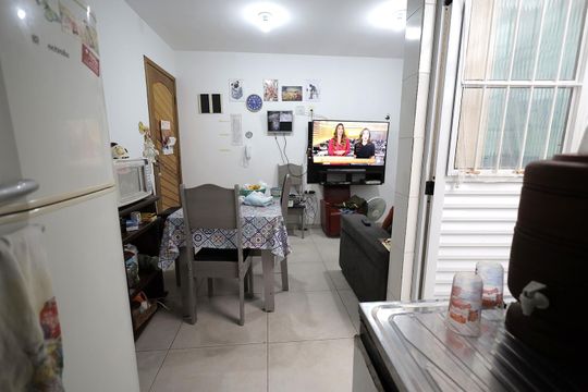 Cozinha de apartamento à venda com 2 quartos, 52m² em Jardim Ana Maria, Santo André