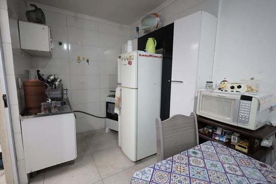Cozinha de apartamento à venda com 2 quartos, 52m² em Jardim Ana Maria, Santo André