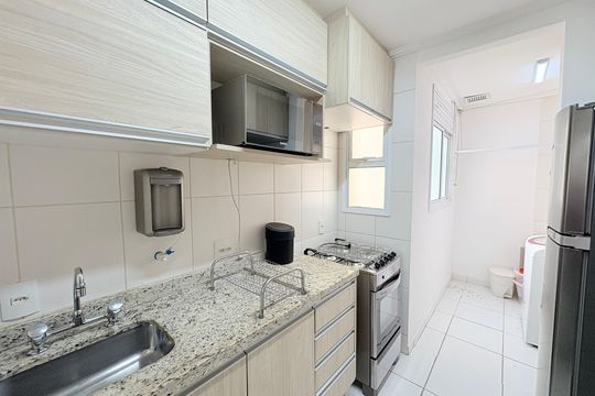 Cozinha de apartamento à venda com 2 quartos, 80m² em Engordadouro, Jundiaí
