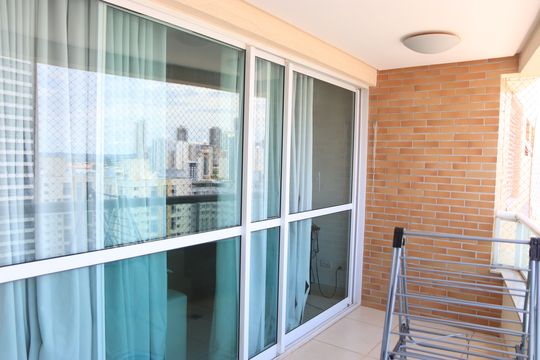 Varanda da Sala de apartamento para alugar com 3 quartos, 120m² em Vila Maria Jose, Goiânia