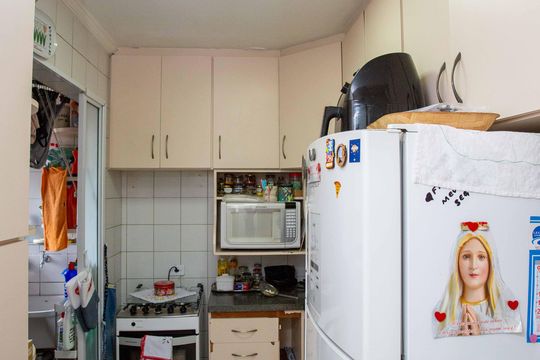 Cozinha de apartamento à venda com 3 quartos, 67m² em Jardim Melo, Diadema